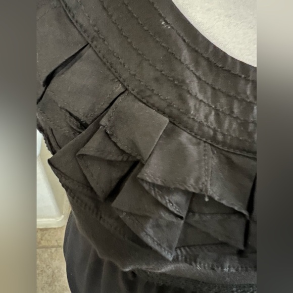 Ann Taylor Loft Black Dress with Ruffles - Picture 4 of 6